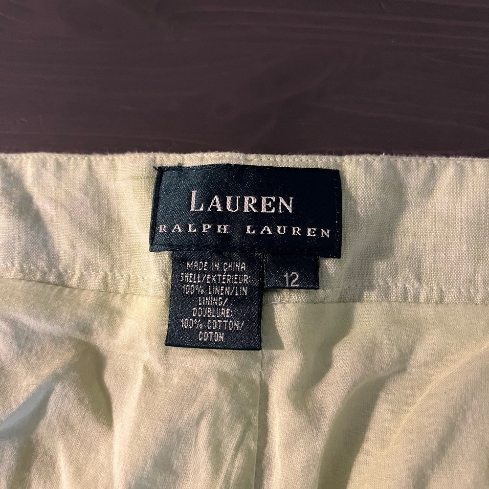 Lauren Ralph Lauren Neon Linen Cargo Jogger Pants - Picture 5 of 8